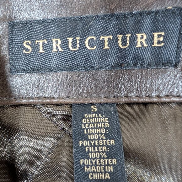 Men's Structure Leather Jacket - Picture 4 of 4